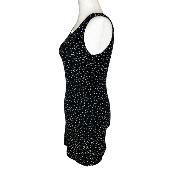 Vintage 90s Star & Moon Print Stretchy Mini Bodycon Dress - Picture 4 of 8